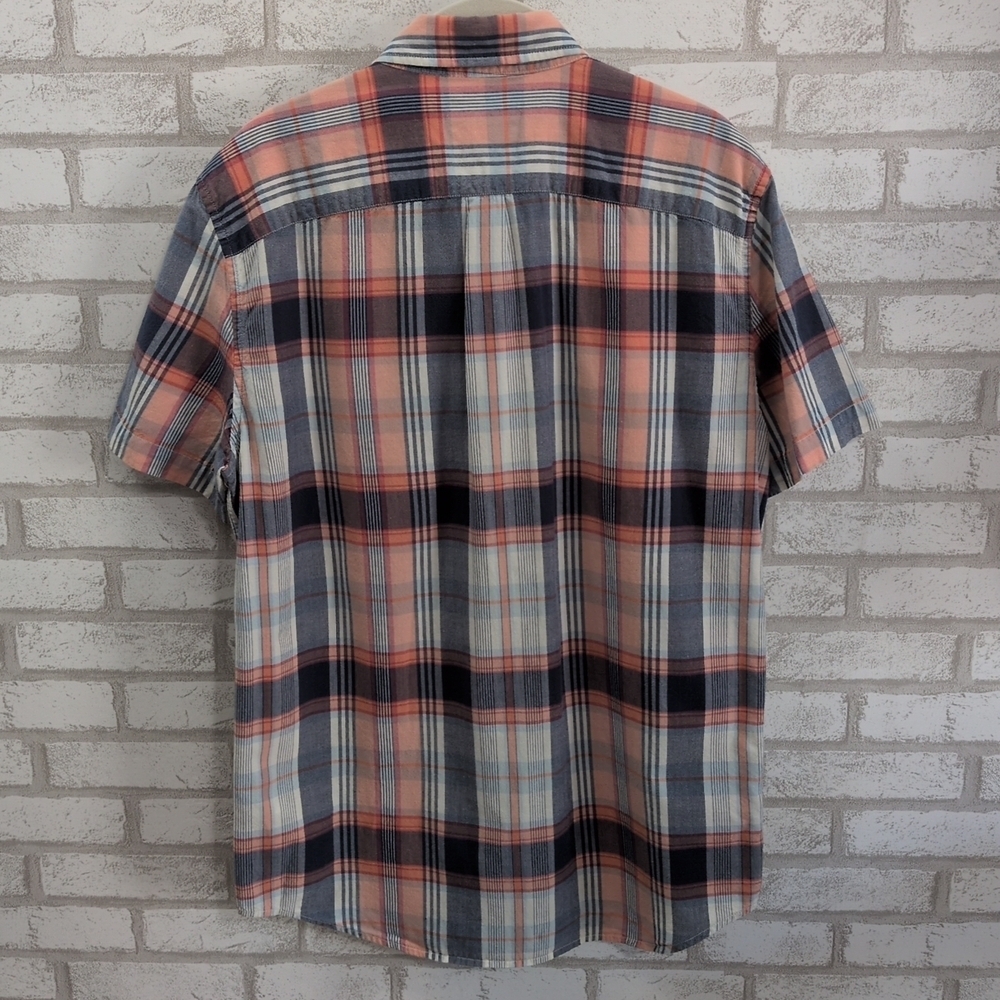 Vintage American Eagle "Seriously Soft" Short Sleeve Plaid Button Down Size Med - Picture 5 of 5
